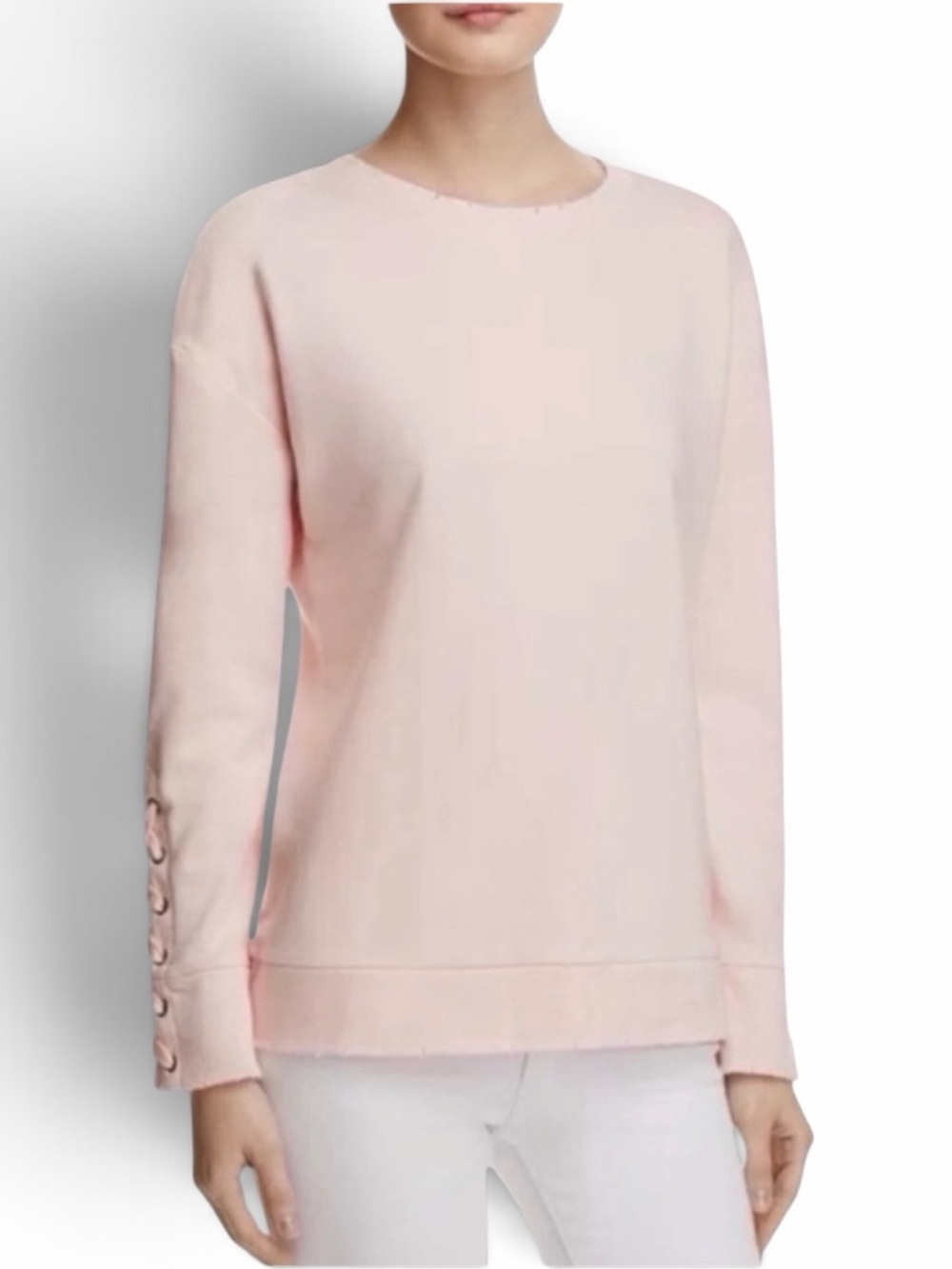 Joe’s Jeans Light Pink Long Sleeve Cotton Miaya Sweatshirt Size Medium